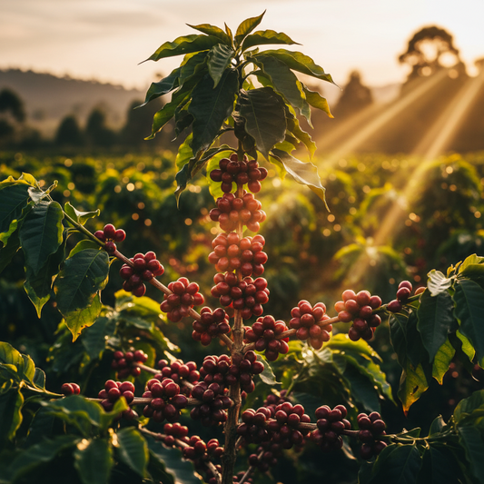 Coffee cherries ripening on the branch — Soundside Coffee single-origin